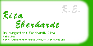 rita eberhardt business card